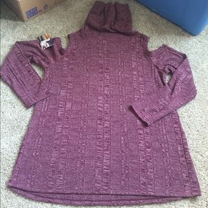 Socialite Red Cowl Neck Sweater